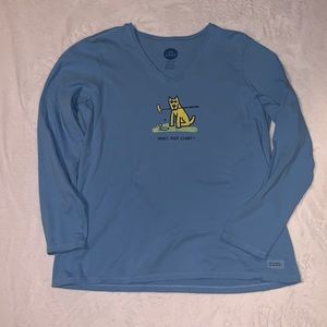 life is good long sleeve v neck